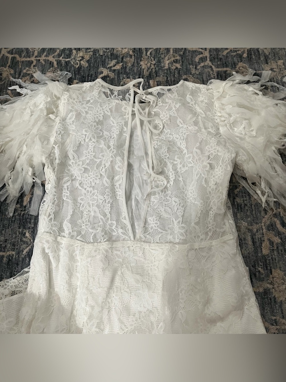 Free People Songbird Mini Dress White Large - Picture 5 of 10